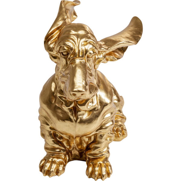 Deko Figur Coiffed Dog gold