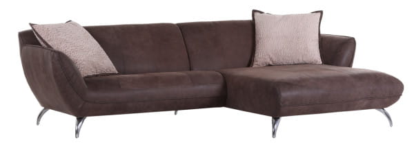Sofa Liverpool Ottomane rechts 280x170 braun