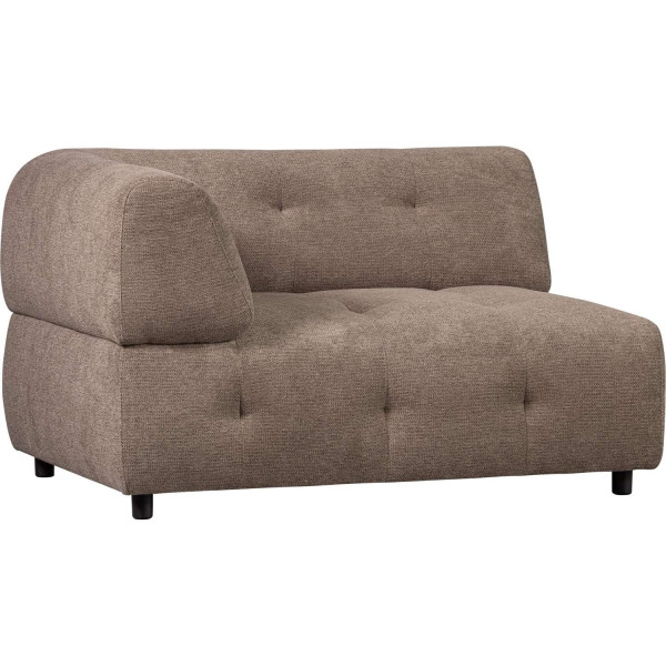 Sofa-Element Louis 1.5-Sitz Arm links Chenille coffee