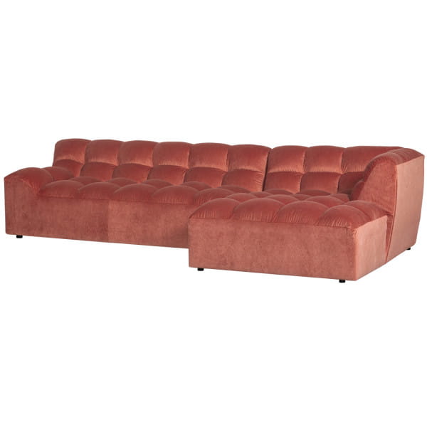 Ecksofa Allure rechts Washed Velvet blush 324x165