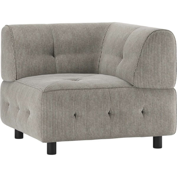 Sofa-Element Louis Ecke Rippstoff sage