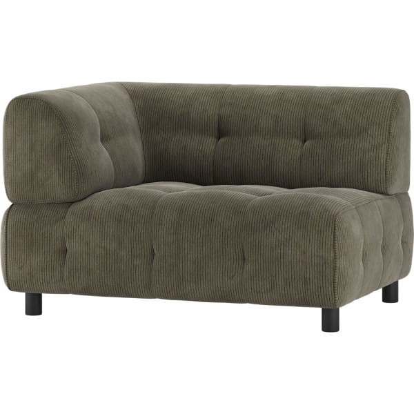 Sofa-Element Louis 1.5-Sitz Arm links Rippstoff leaf