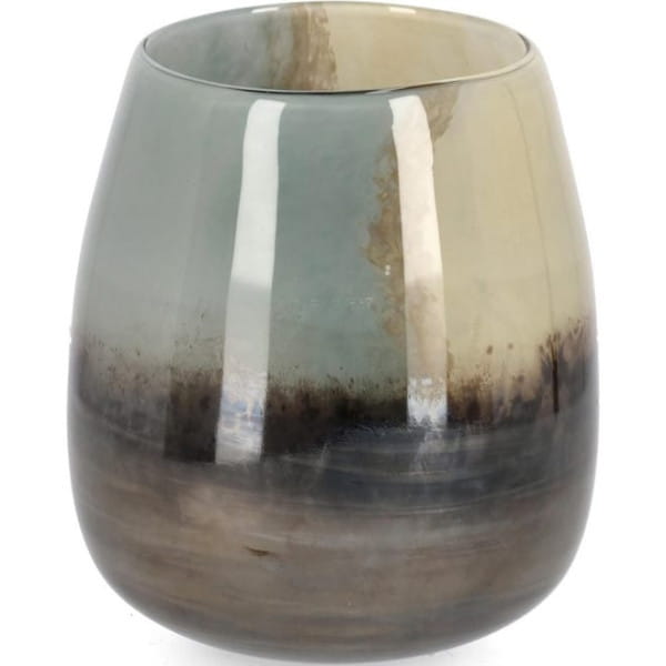 Vase Mercury fassförmig braun 18