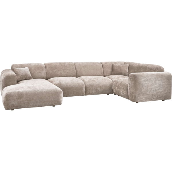 Ecksofa Cloud rechts  gewebte Chenille natur