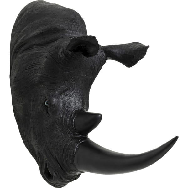 Wandobjekt Rhino Head Antique schwarz