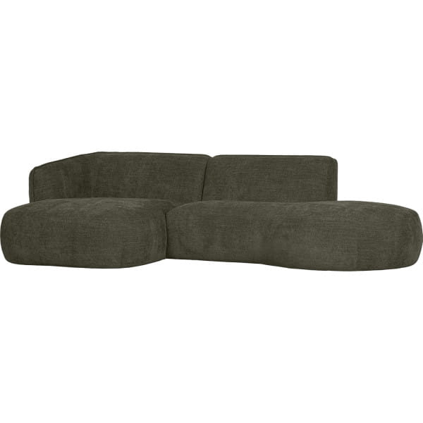 Ecksofa Polly links Webstoff grün 258x150