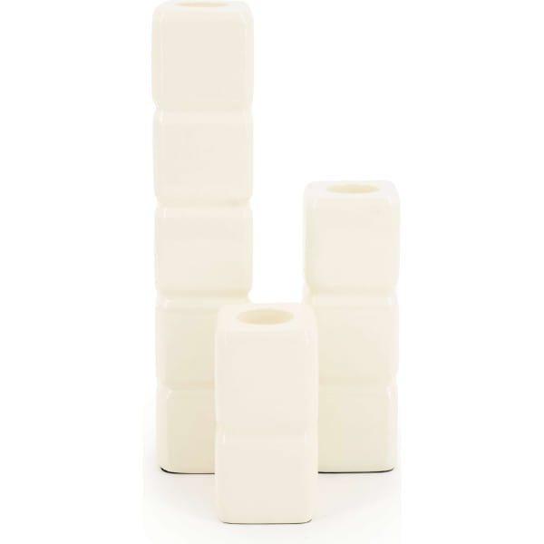 Kerzenständer Cube beige (3er-Set)