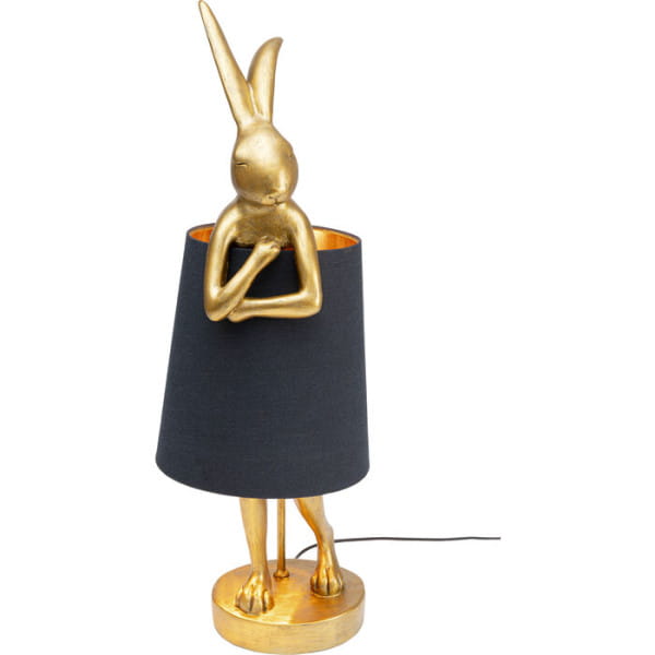 Tischleuchte Animal Rabbit gold schwarz 68