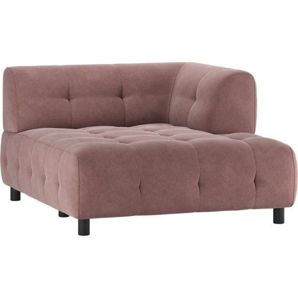 Chaiselongue Louis 1.5-Sitz Arm rechts Webstoff lila 122x140