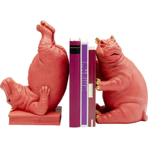 Buchstütze Hippo pink (2er-Set)