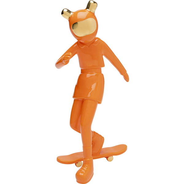 Deko Figur Skating Astronaut orange 33