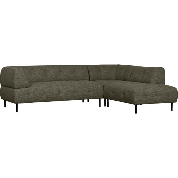 Ecksofa Lloyd rechts Webstoff grob grün meliert 267x205