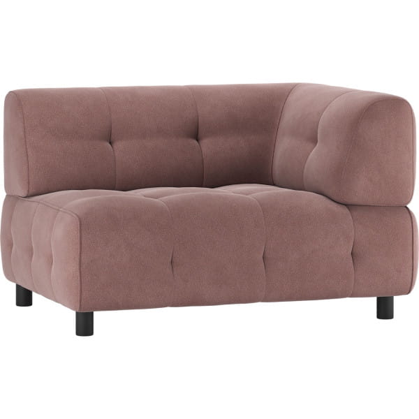 Sofa-Element Louis 1.5-Sitz Arm rechts Webstoff lila