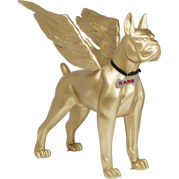Deko Objekt Toto XL Gold mit Flügeln