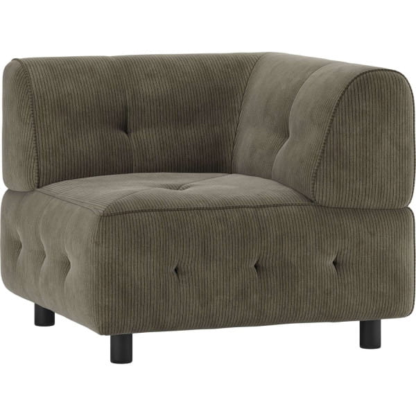 Sofa-Element Louis Ecke Rippstoff leaf