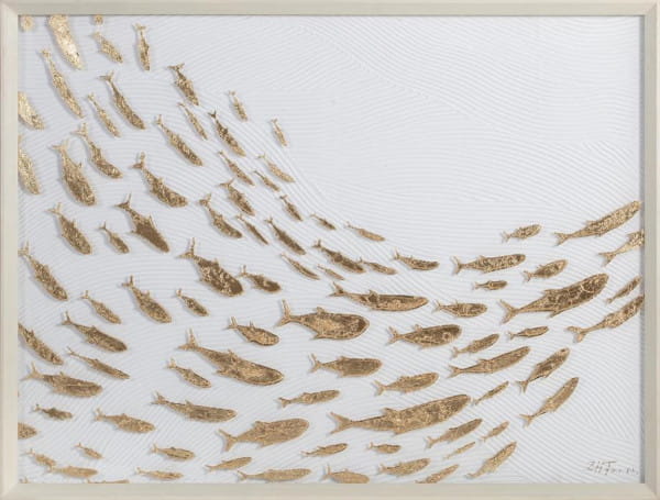 Wandbild Golden Fish 124x94