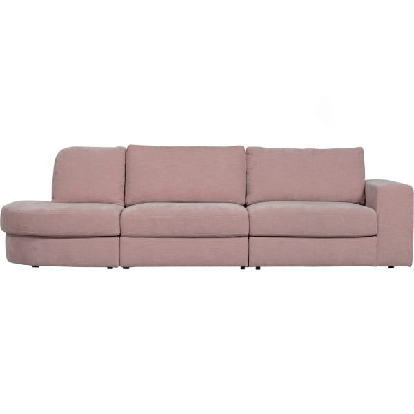 Sofa Family 2,5-Sitzer Rundung links rosa 298x98