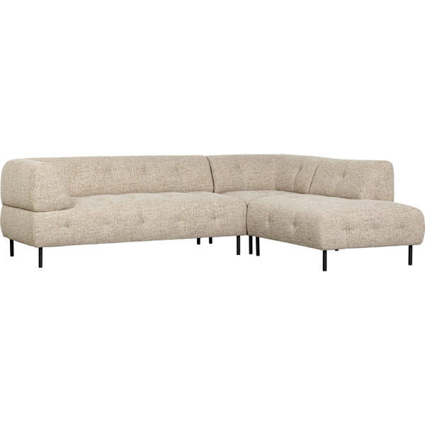 Ecksofa Lloyd rechts Webstoff grob natur meliert 267x205