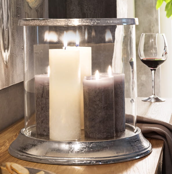 Kerzenständer mit Glas 30cm