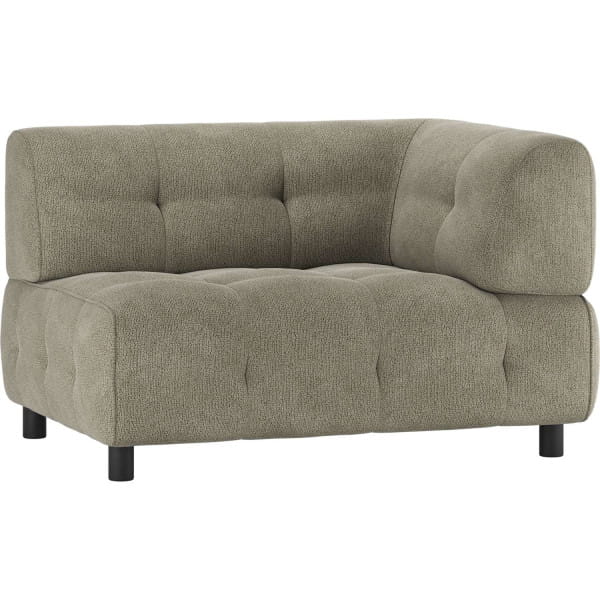 Sofa-Element Louis 1.5-Sitz Arm rechts Chenille leaf