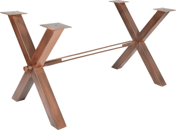Tischgestell X-Form antikbraun