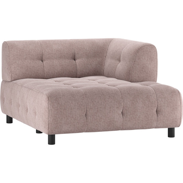 Chaiselongue Louis 1.5-Sitz Arm rechts Rippstoff lila 122x140