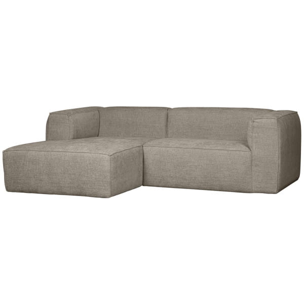 Ecksofa Bean links Hefty Melange travertin 254x178