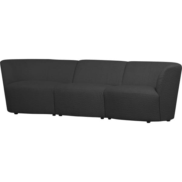 Sofa Coco 3-Sitzer Bouclé dunkelgrau 227