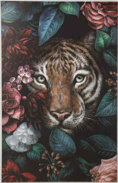 Leinwandbild Tiger in Flower 90x140