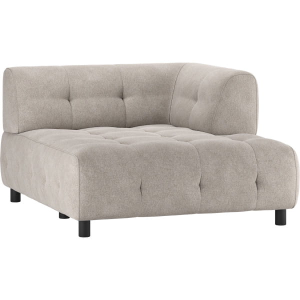 Chaiselongue Louis 1.5-Sitz Arm rechts Flachgewebe sage 122x140