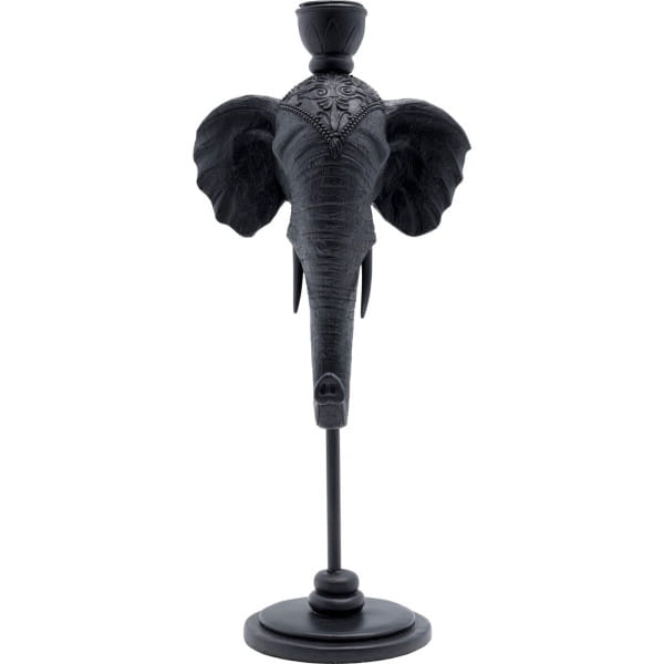 Kerzenständer Elephant Head schwarz 36