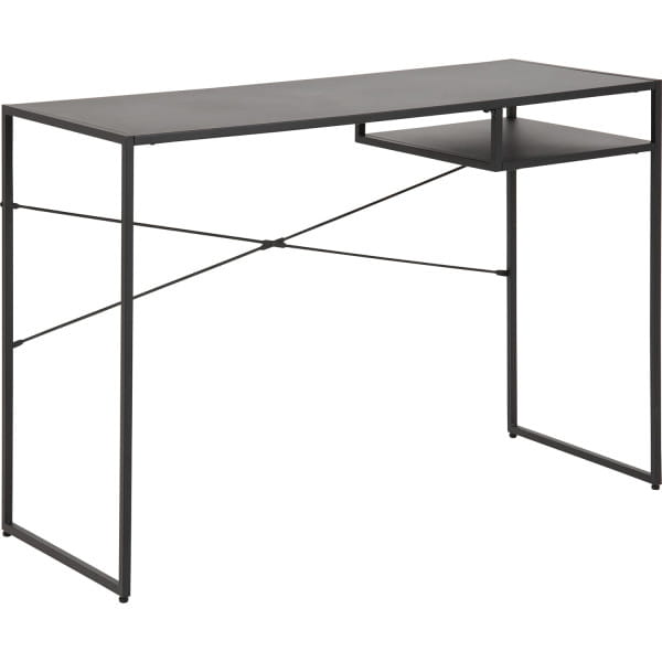 Schreibtisch Metall rau schwarz matt 1 Boden 110x75