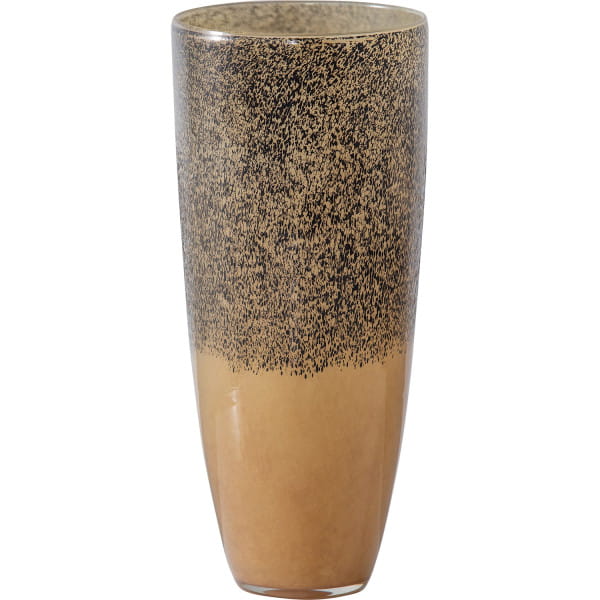 Vase Dipped Glas schwarz goldbraun