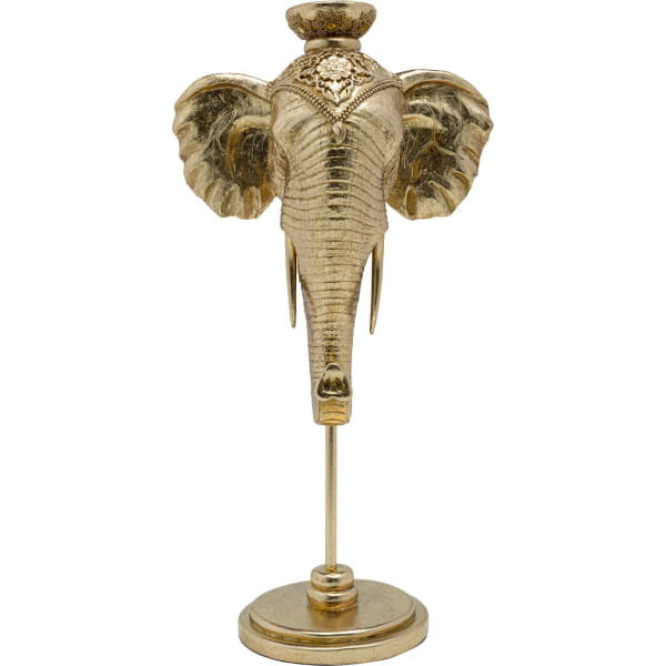 Kerzenständer Elephant Head gold 49