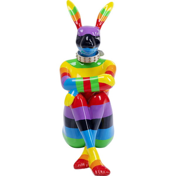 Deko Objekt Sitting Rabbit Rainbow 80