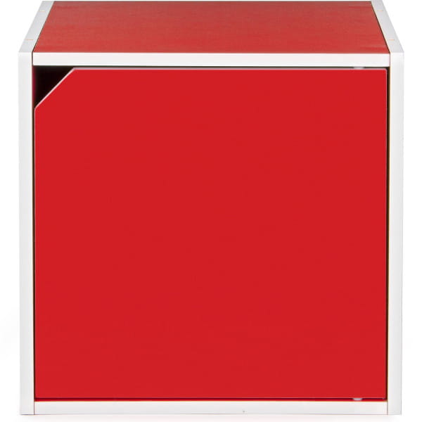 Regalwürfel mit Tür Composite Rot