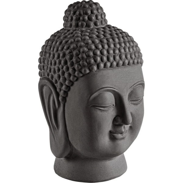 Deko Objekt Pattaya Buddha Kopf anthrazit