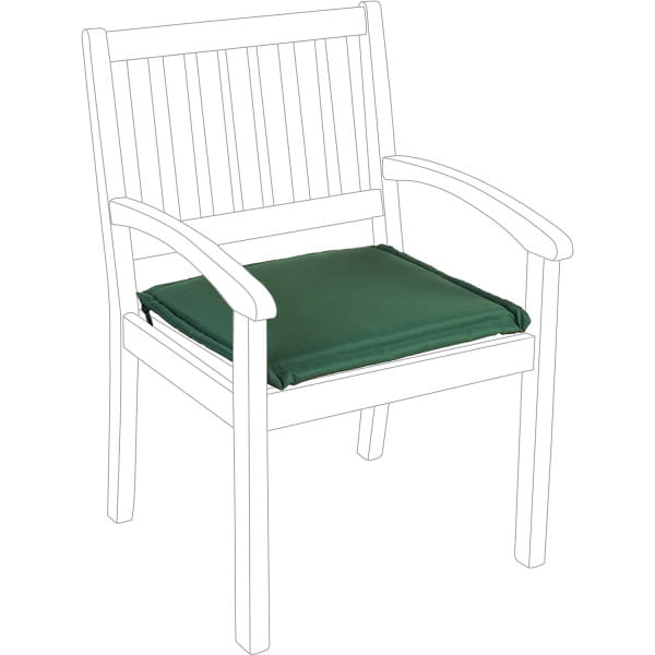 Gartenkissen für Sessel 49x52 dunkelgrün
