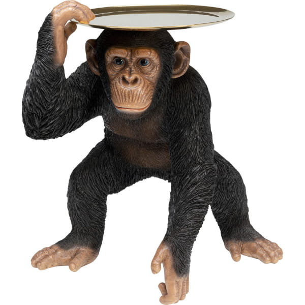 Deko Figur Butler Playing Chimp schwarz 52