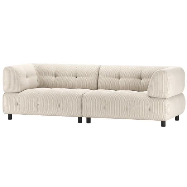 Sofa Louis 3-Sitzer Rippstoff powder 244