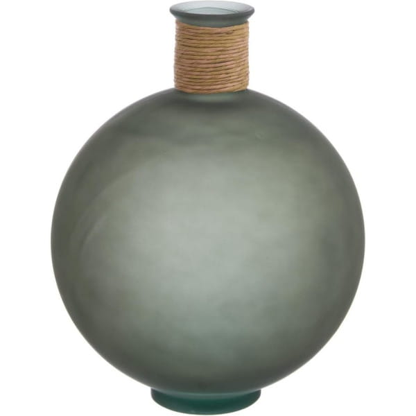 Vase Rotang fassförmig grün 47