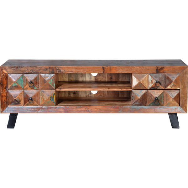 TV-Lowboard Diamond Holz recycelt multicolor 155
