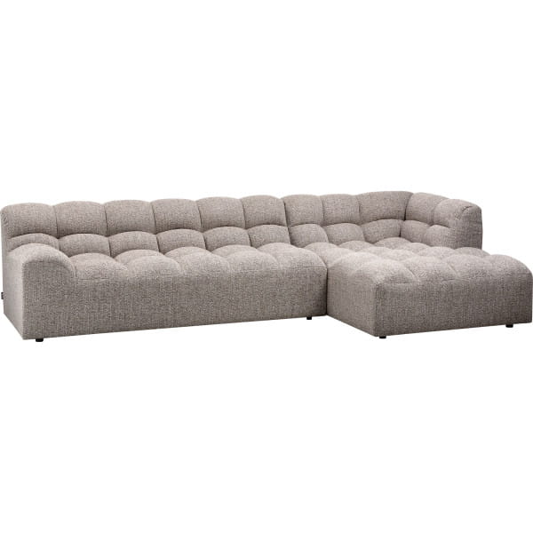 Ecksofa Allure rechts Webstoff grob lehm meliert 324x165