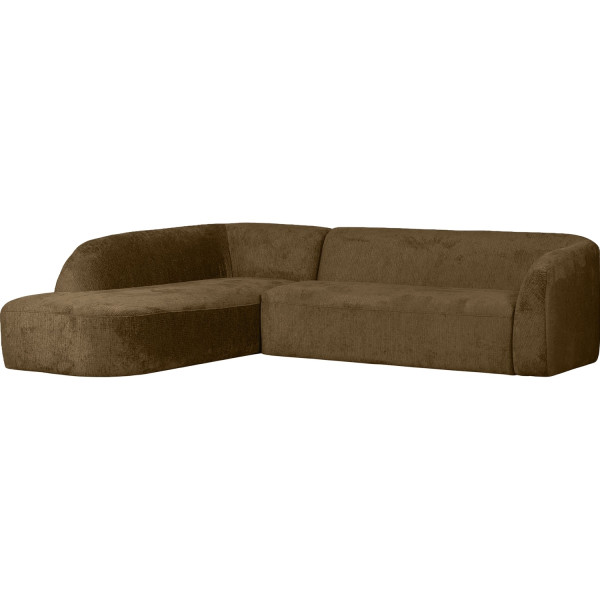 Ecksofa Sloping links Chenille Velvet brass 274x225