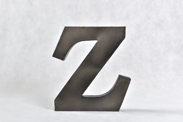 Deko-Buchstabe Z zum Hängen Stahl 31x5