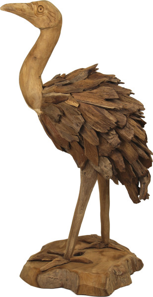 Deko crane Burung Bangau - unbehandelt - teak