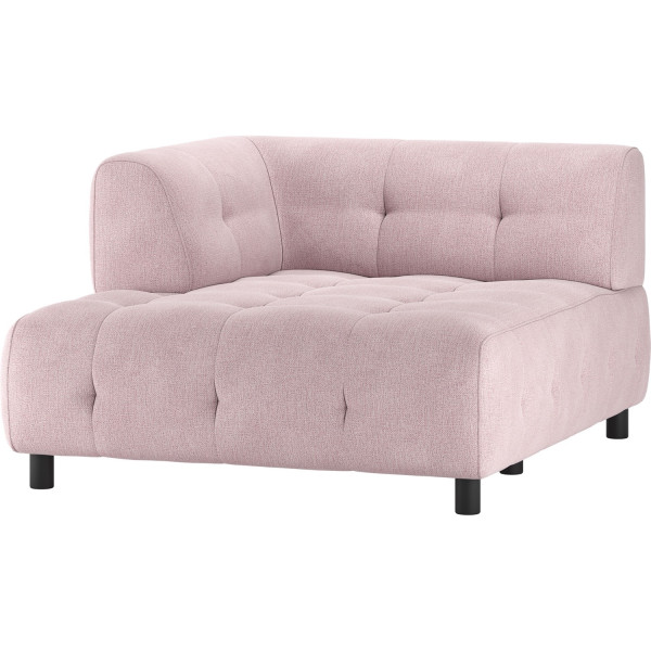 Chaiselongue Louis 1.5-Sitz links Flachgewebe lila 122x140