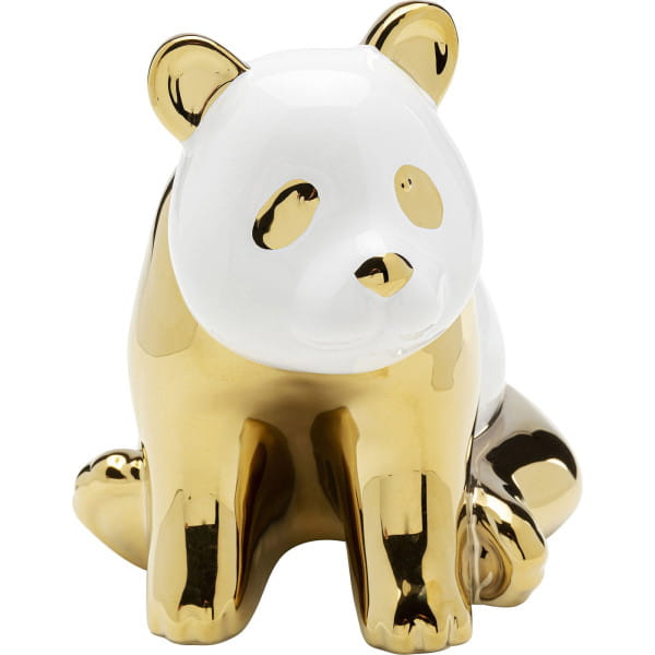 Deko Figur Sitting Panda gold 18