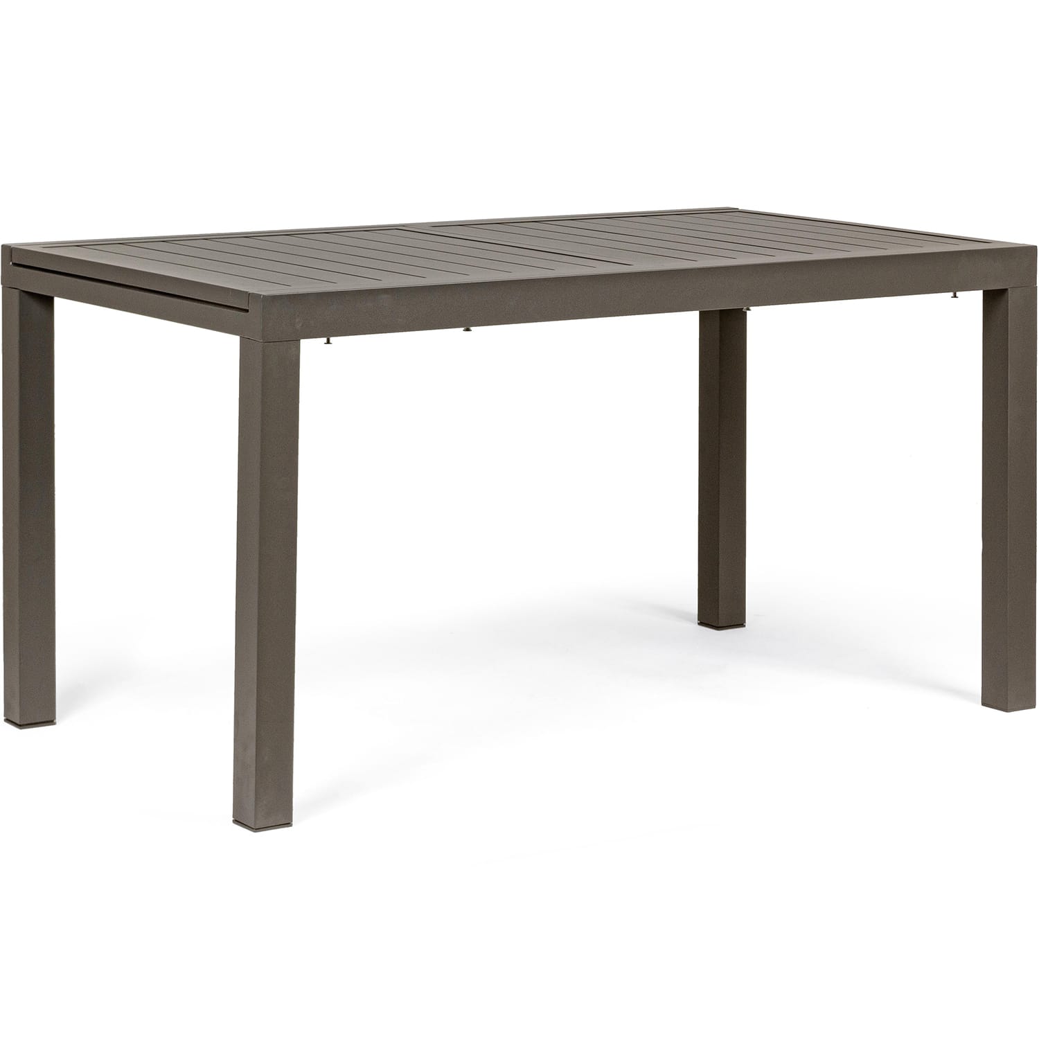 Tavolo da pranzo allungabile 140/210x77 cm in alluminio grigio