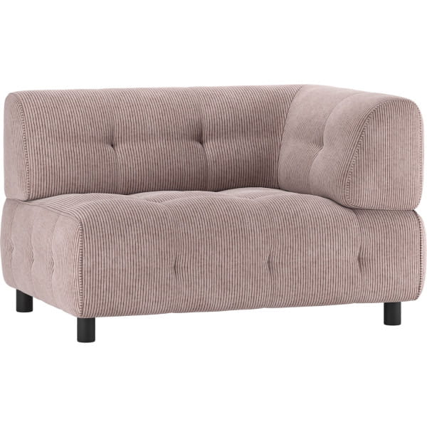 Sofa-Element Louis 1.5-Sitz Arm rechts Rippstoff lila